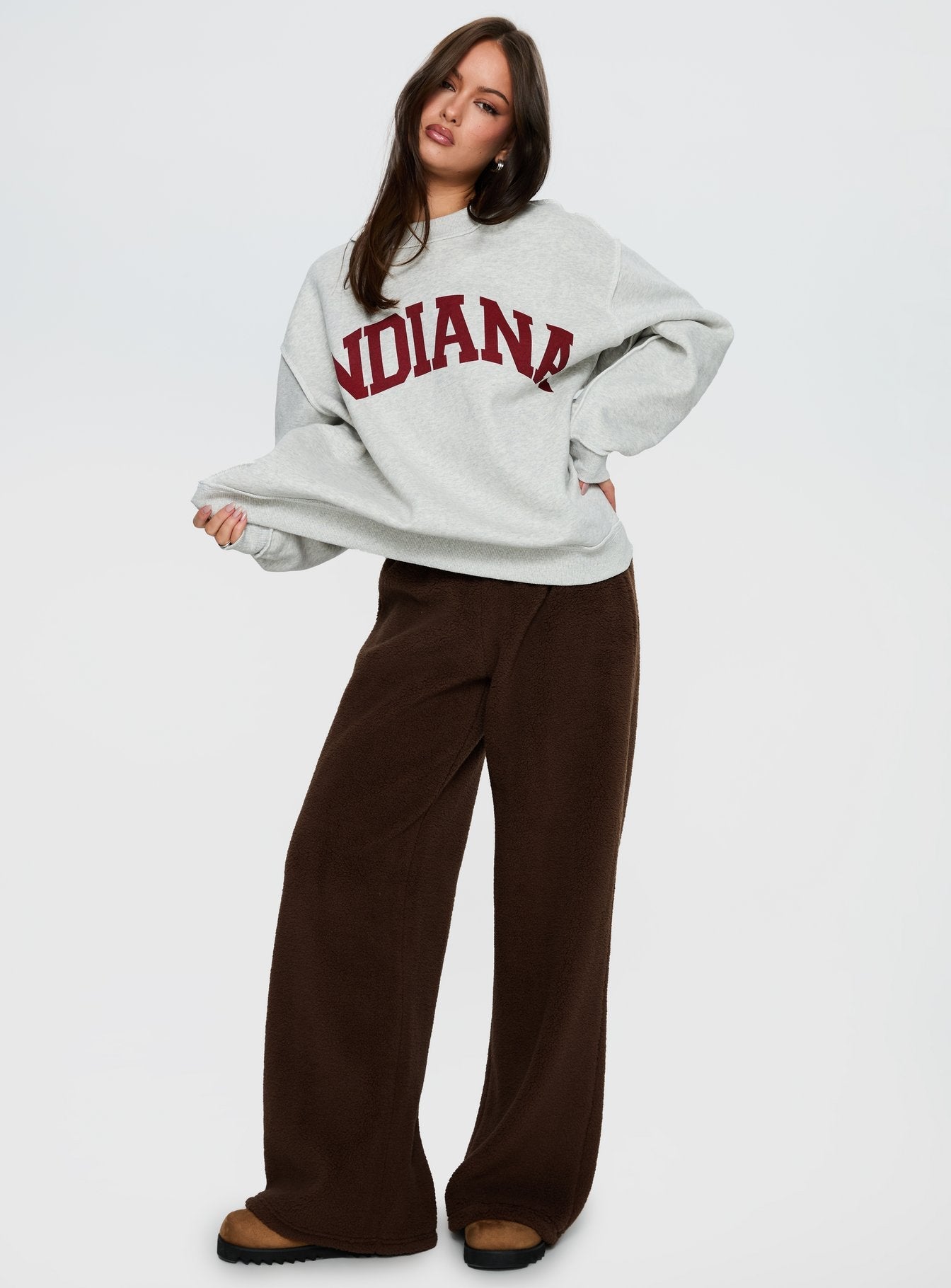 Siberia Fleece Track Pant Chocolate Brown