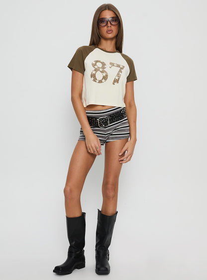 87 Classic Graphic Top White / Green