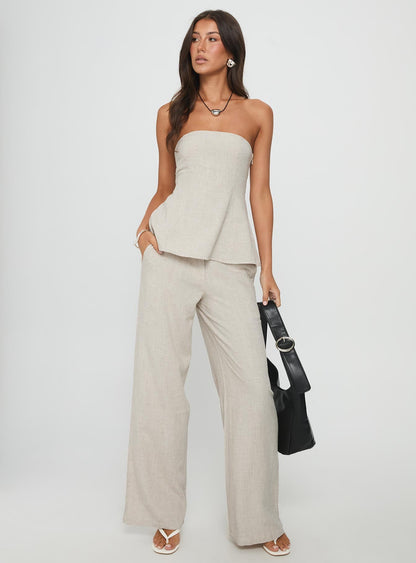 Esidora Strapless Flare Top Natural