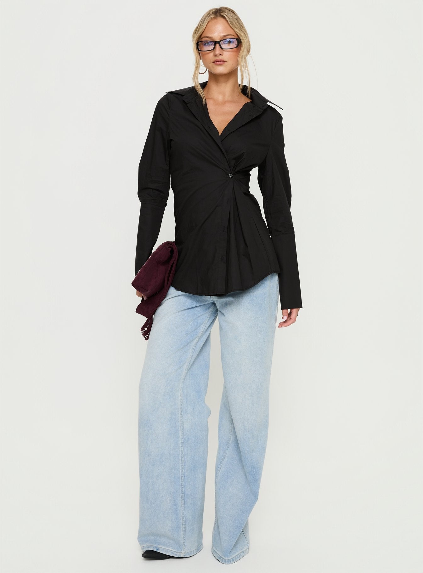 Nitsa Long Sleeve Shirt Black