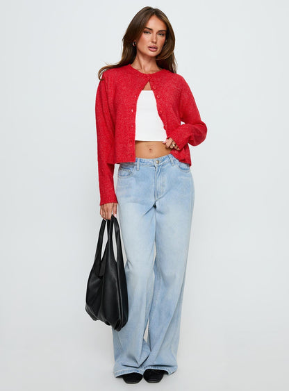 Denmark Cardigan Red