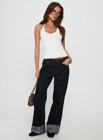 Sentiment V Neck Cami Top White