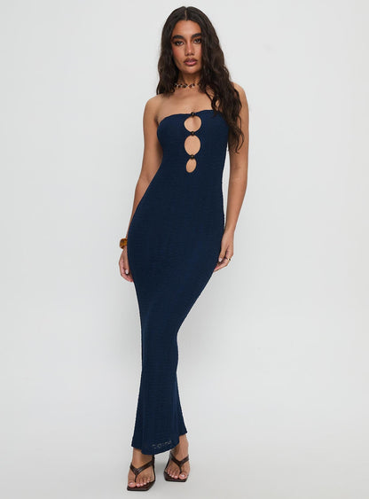 Saijana Strapless Maxi Dress Navy