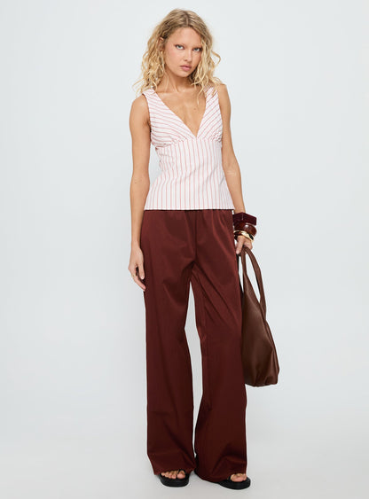 Dorie Straight Leg Pants Chocolate