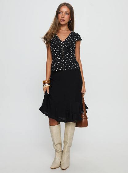 With Kindness Midi Skirt Black