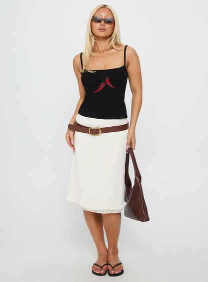 Sweetscape Bead Detail Cami Top Chilli / Black