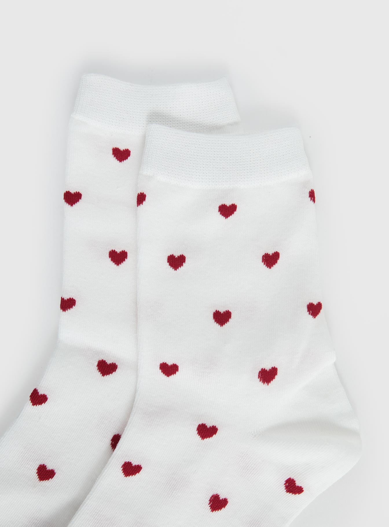 Sweet Heart Socks White / Red