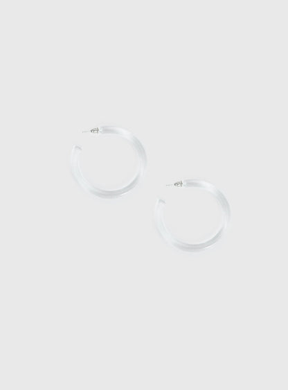 Stars Shine Hoop Earrings Clear