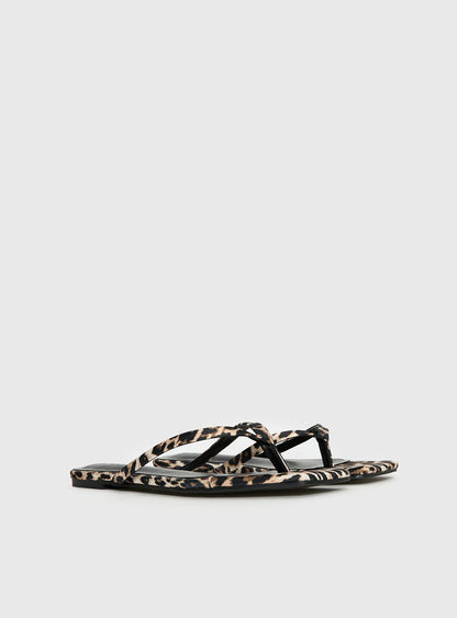 Billini Tove Sandals Leopard Satin