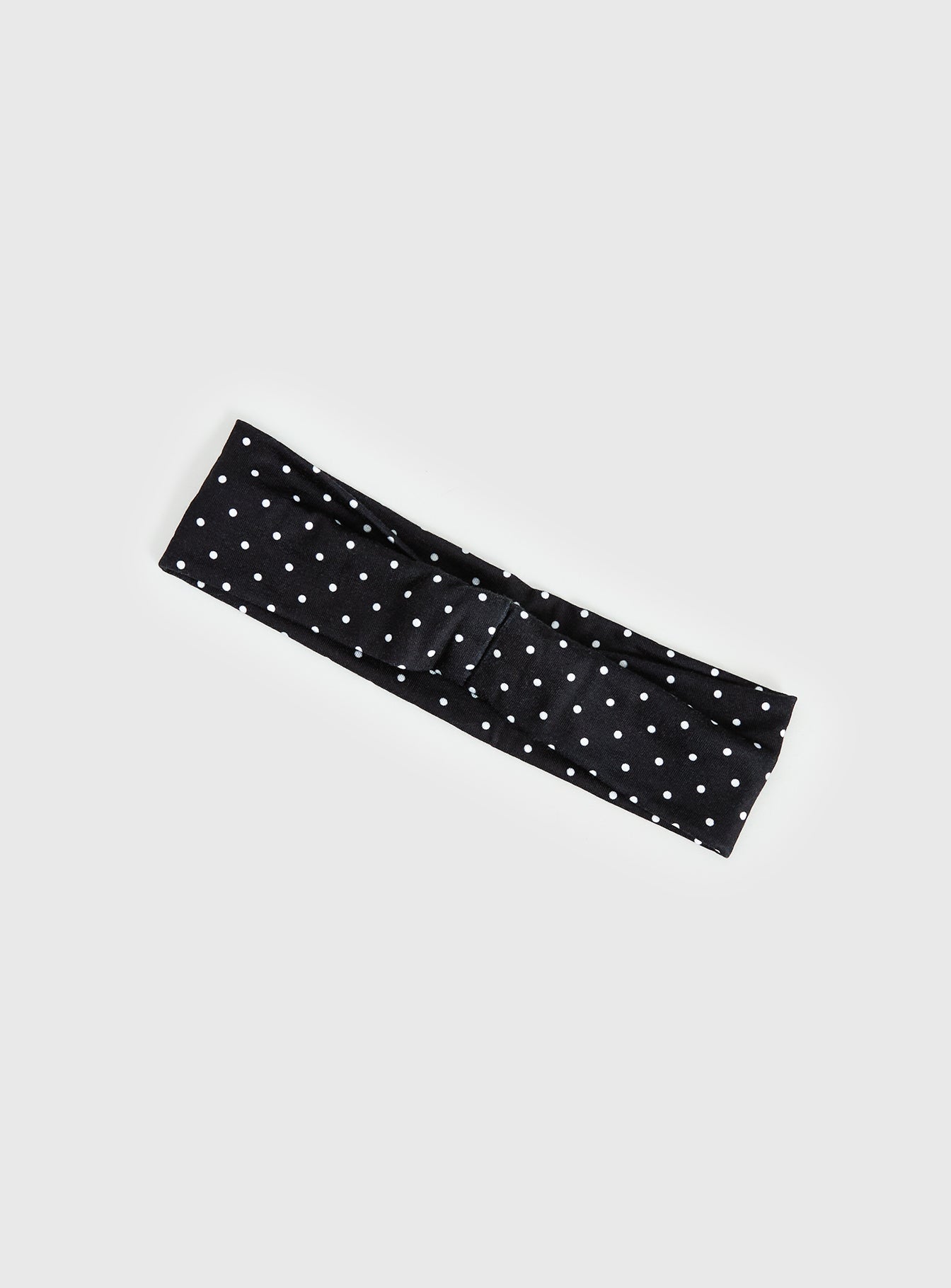 The Juney Headband Black Polka
