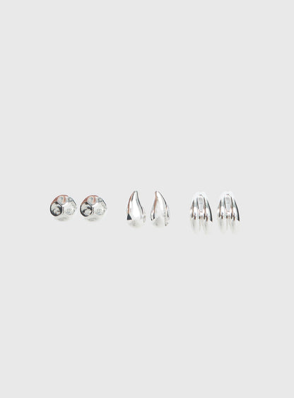 Run The Party Earring Pack Silver