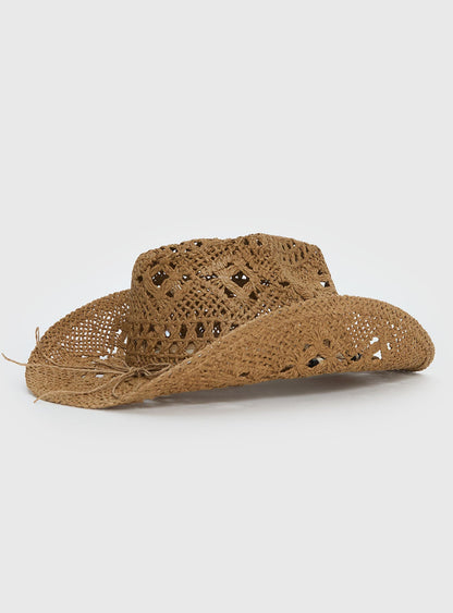 Azuria Straw Cowboy Hat Tan