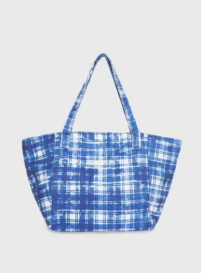 Lost Souls Tote Bag Blue Check