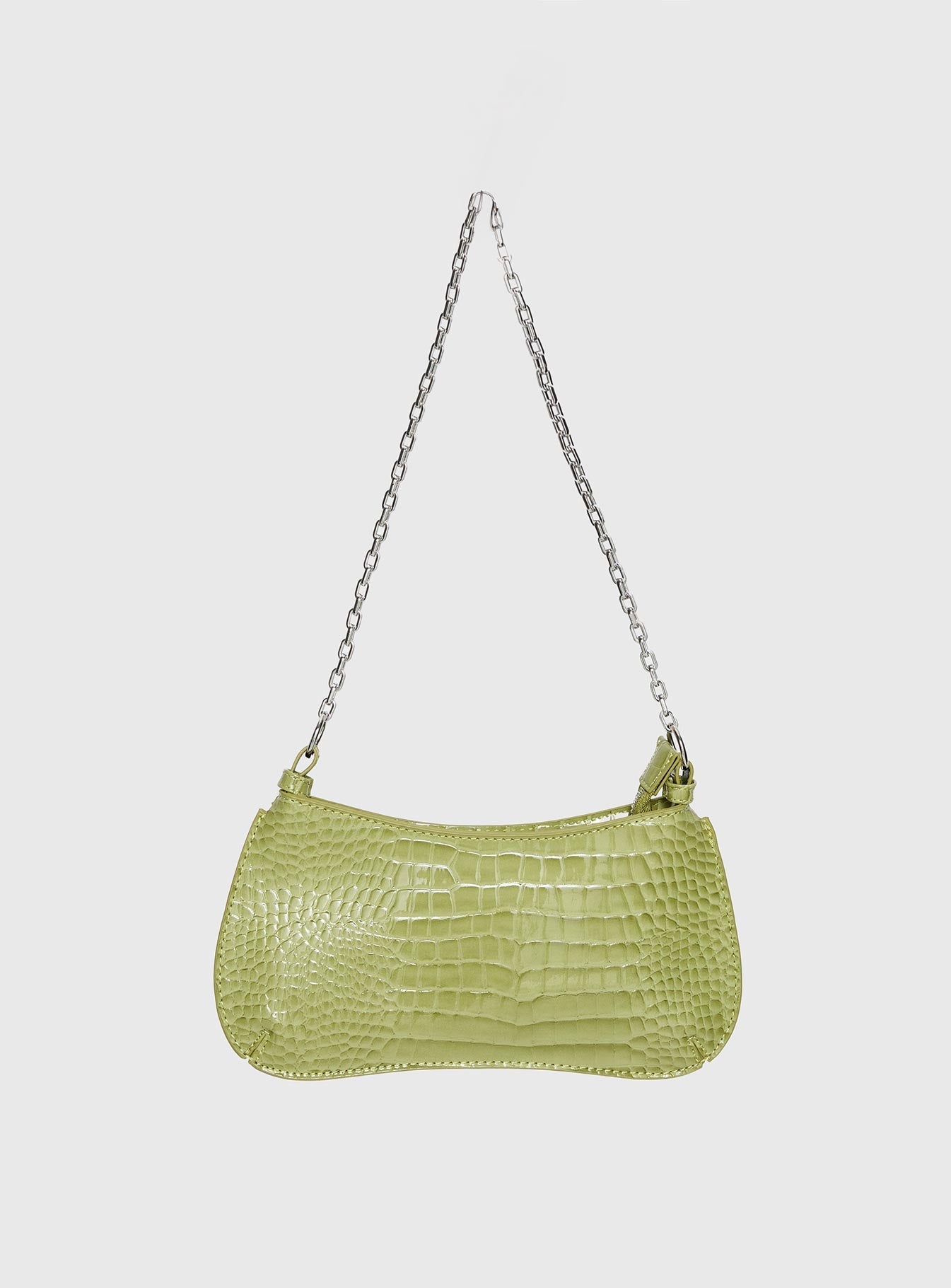 Gwynne Faux Leather Shoulder Bag Green