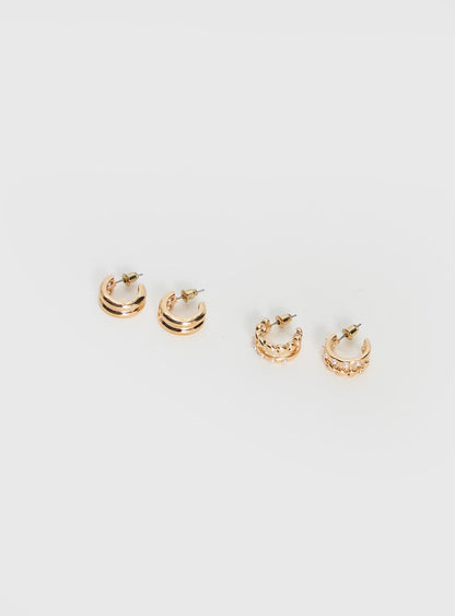 Talyn Earring Pack Gold