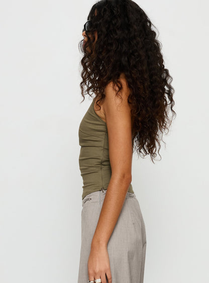 Merril Halter Top Khaki