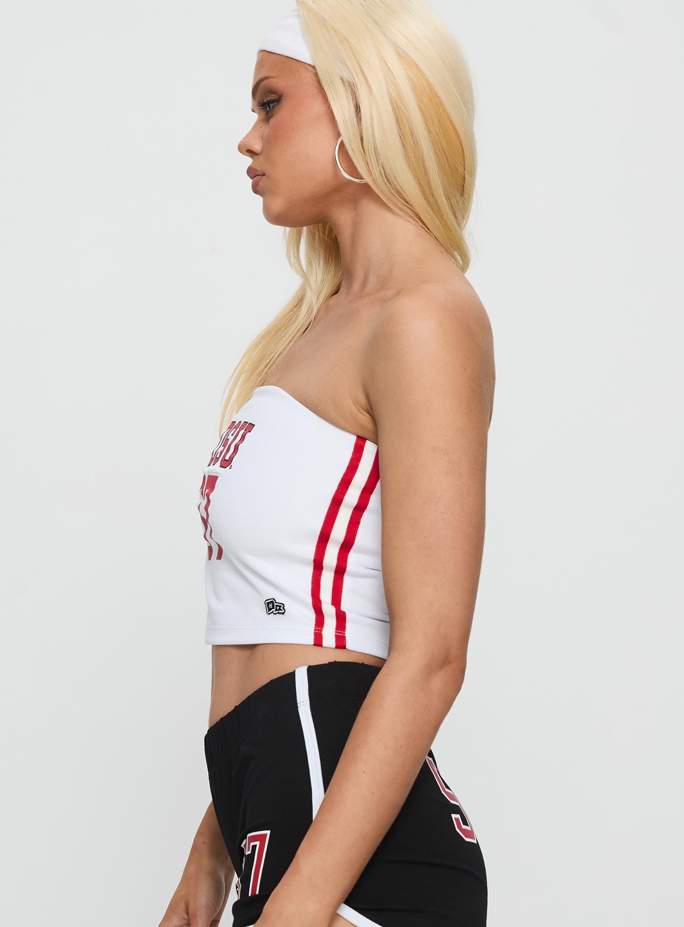 SDSU Jersey Tube Top White