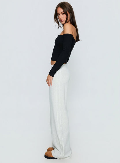 Ascenda Straight Leg Track Pant Grey Marle