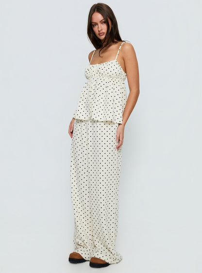 Cassini Set White Polka