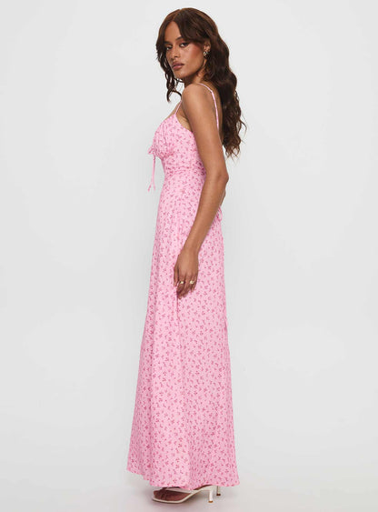 Members Only Maxi Dress Pink Floral
