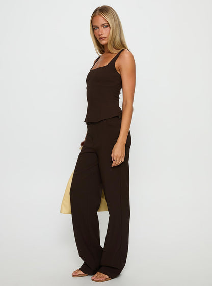 Kinsie Tailored Pants Brown