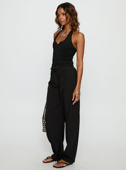 Triffid Barrel Leg Pants Black