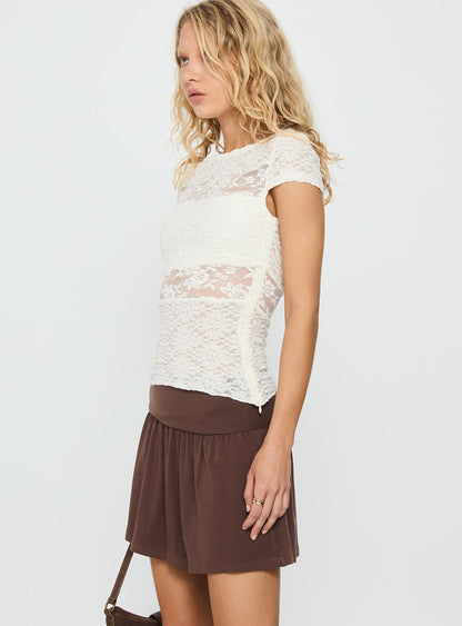 Chevelle Jersey Mini Skirt Chocolate