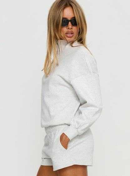 Rozanna 1/4 Zip Jumper Grey Marle