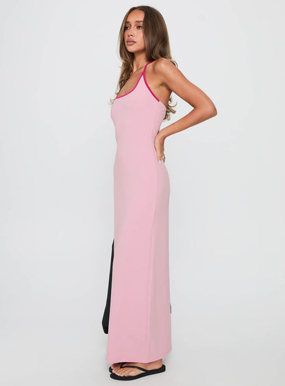 Teisha Halter Maxi Dress Pink