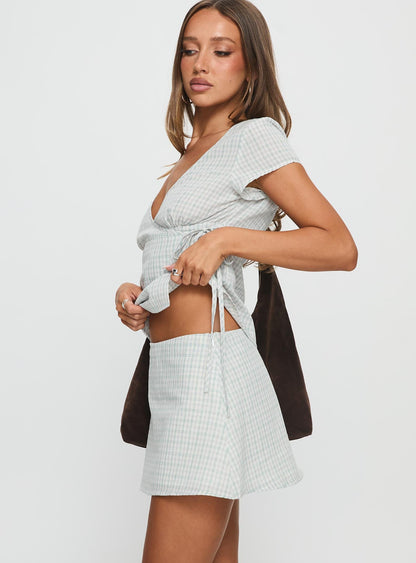 Prominent Mini Skirt Green Check