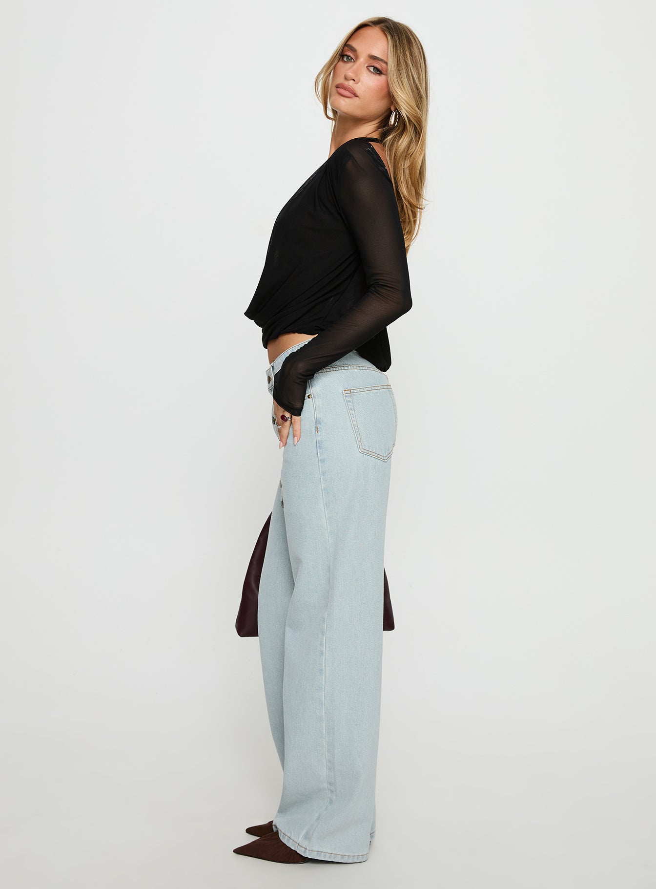 Penny Mid Rise Straight Leg Jeans Light Denim