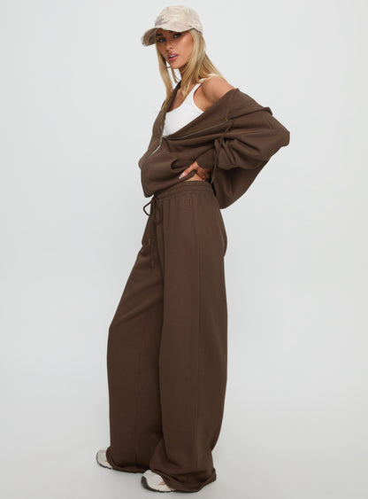 All Day Straight Leg Sweatpants Chocolate Brown