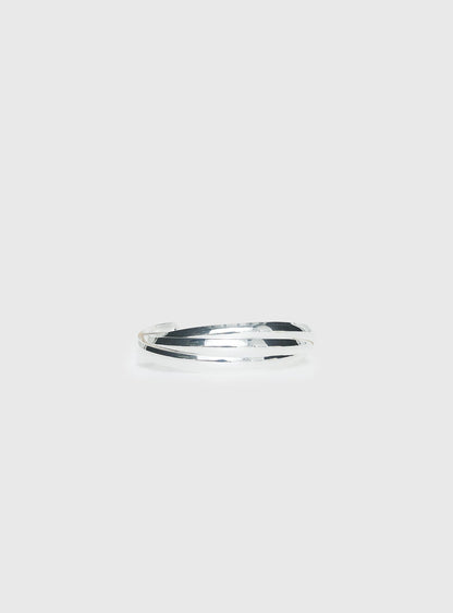Affluent Layered Cuff Silver