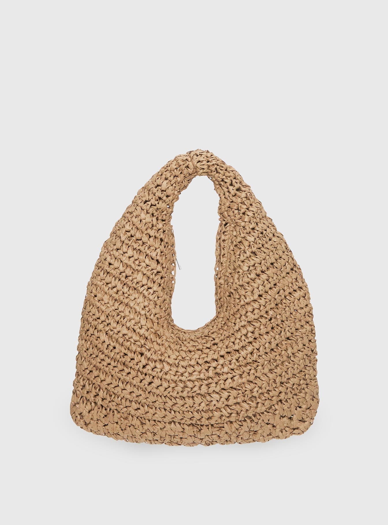 Ramina Straw Shoulder Bag Tan