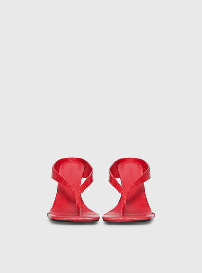 Nylah Wedge Heels Red Croc