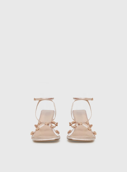 Billini Brynlee Heels Champagne Satin