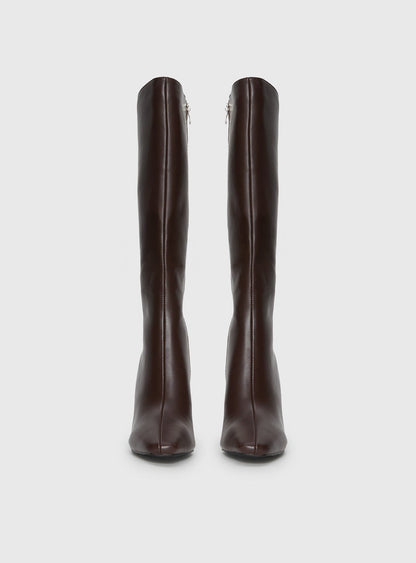 Sawyer Knee High Boots Brown