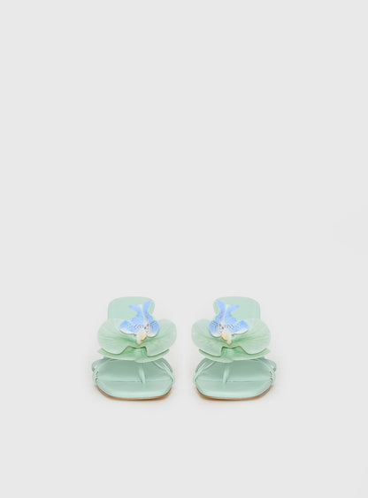 Azira Flower Detail Heels Blue