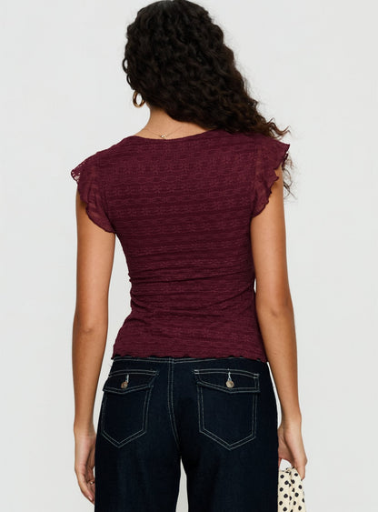 Auroraah Frill Top Cherry