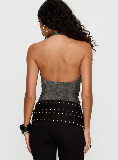 Giggle Top Charcoal Shimmer