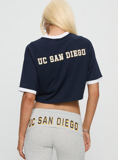 UC San Diego Cropped Soccer Jersey Tee Blue