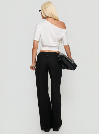 Pedra Wide Leg Pant Black