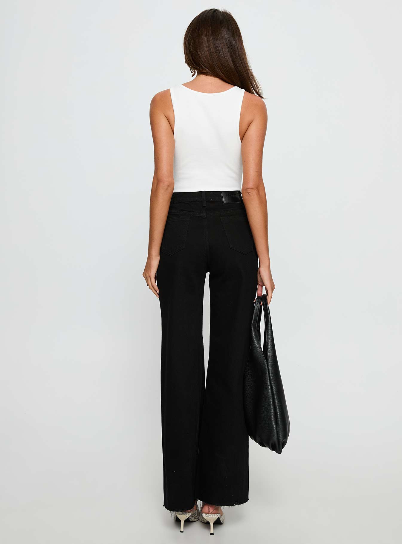 Henesey High Rise Straight Leg Jeans Jet Black