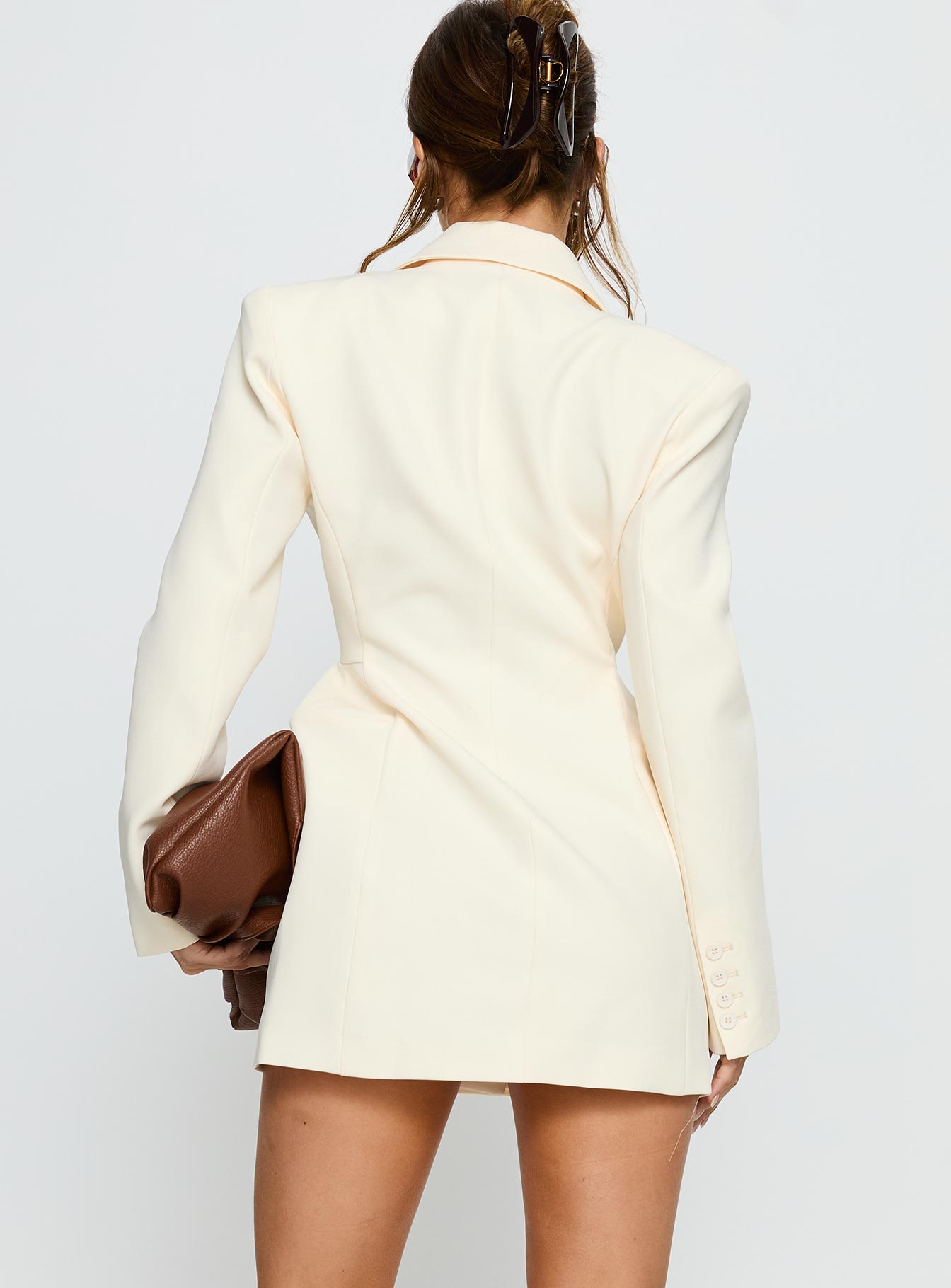 Wimbeldon Long Sleeve Mini Dress Cream