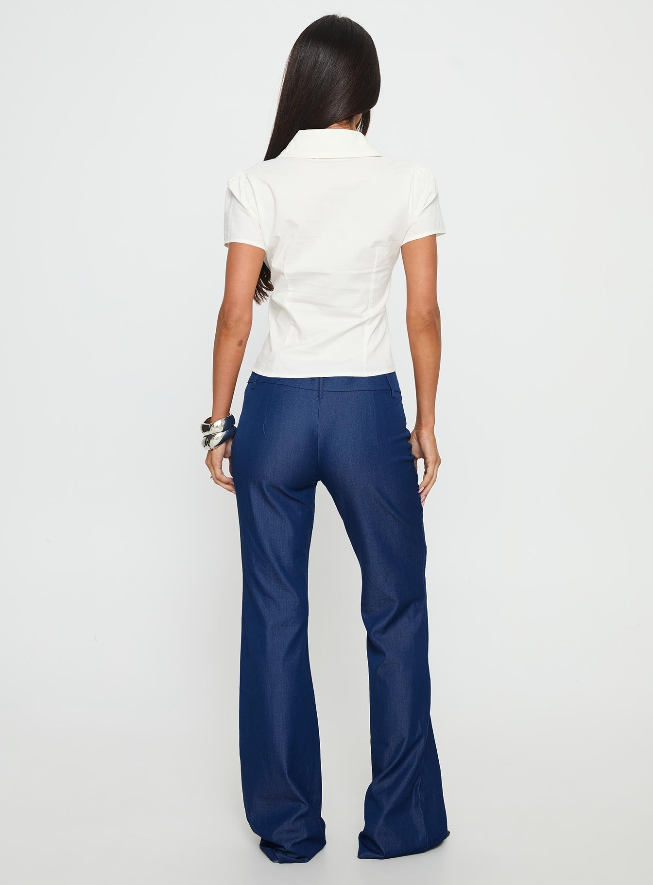 Kinkirk Flared Pants Chambray