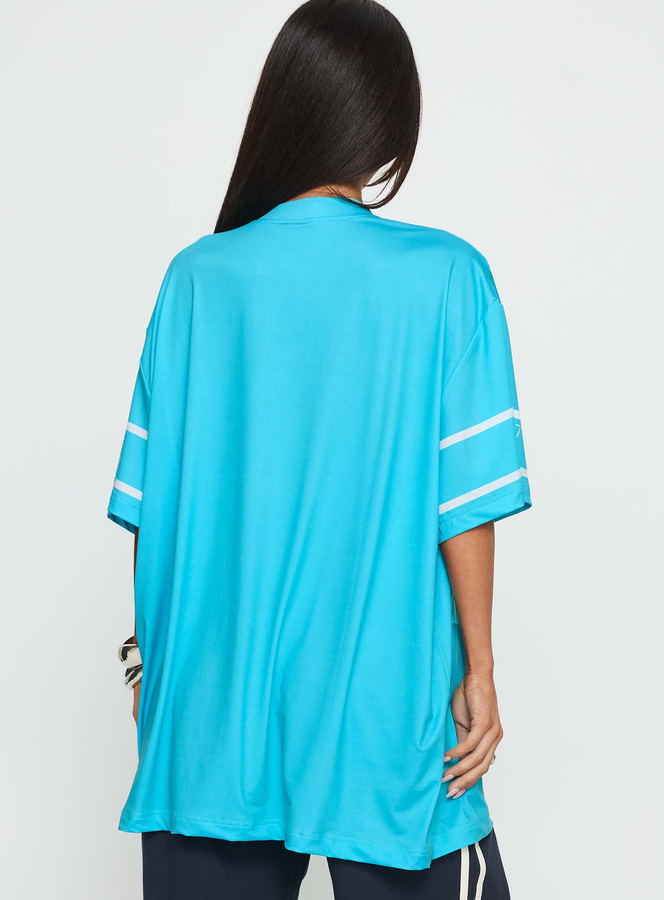 New Yorker 58 Oversized Graphic Jersey Tee Blue