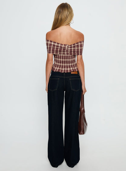 Tidal Wave High Rise Straight Leg Jeans Raw Denim