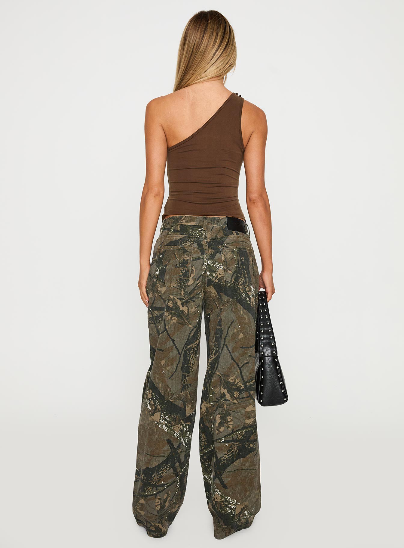 Raiders Mid Rise Straight Leg Cargo Jeans Camouflage