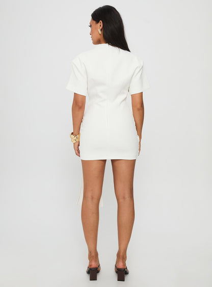Martini Mini Dress Porcelain