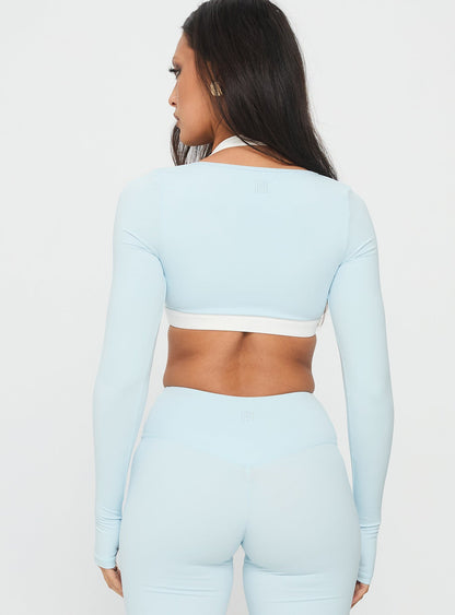 Vitality Long Sleeve Active Crop Blue